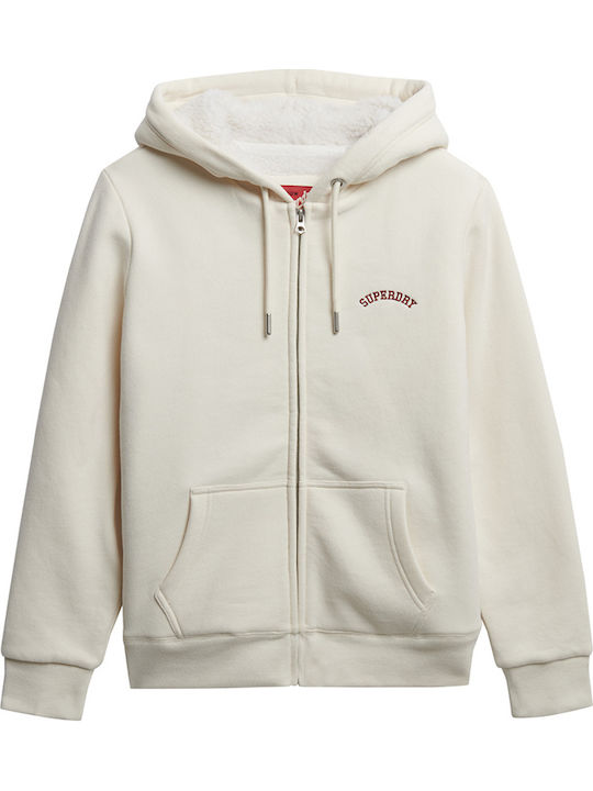 D2 Ovin Women's Sweatshirt Jacket Hooded Ecru