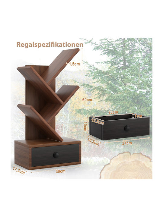Βιβλιοθήκη Καφέ 40x20x60εκ.