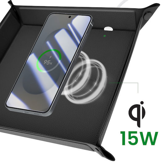 4Smarts Ασύρματος Φορτιστής (Qi Pad) 15W Μαύρος (541637)