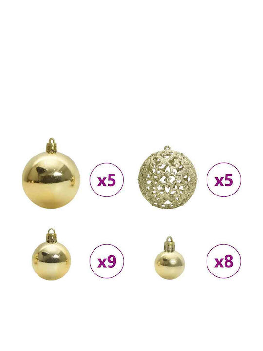 Weihnachtsbaum Basis 120cm mit LED-Beleuchtung Schwarz