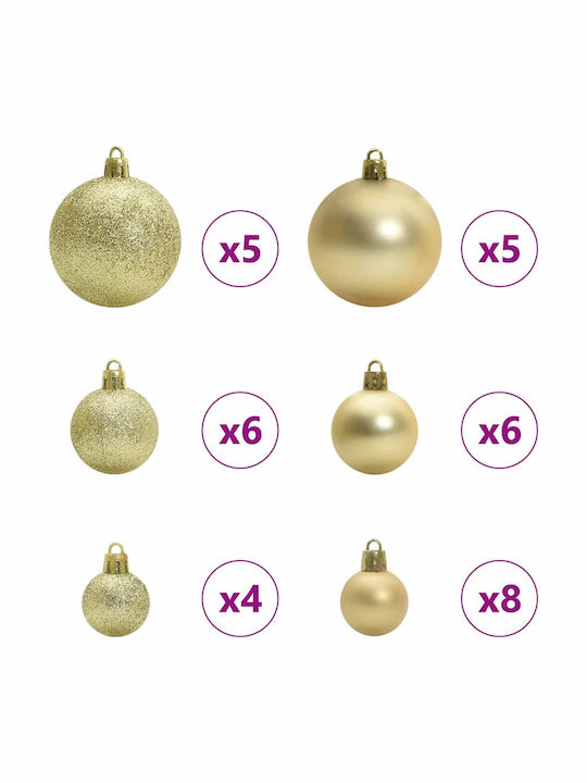 Weihnachtsbaum Basis 120cm mit LED-Beleuchtung Schwarz
