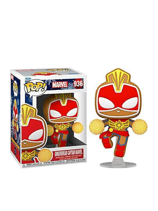 Funko Pop! Marvel: Captain Marvel Gingerbread Bobble-Head
