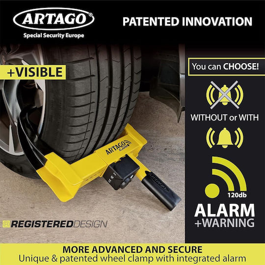 Artago Anti-theft Car Wheel Clamp with Alarm