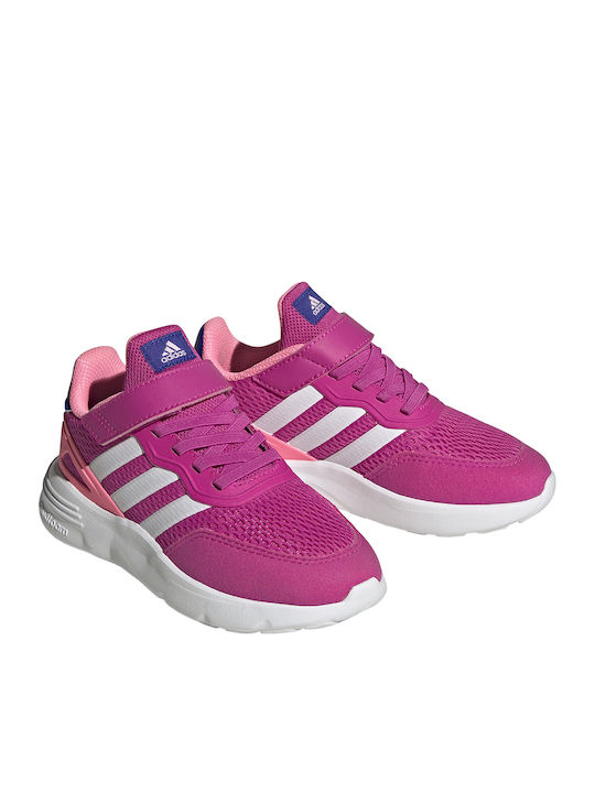 Nebzed Lifestyle Running Elastic Παιδικά Sneakers με Σκρατς Φούξια