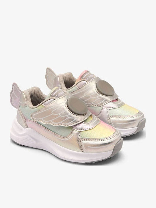Kids Sneakers with Scratch & Lights Silver