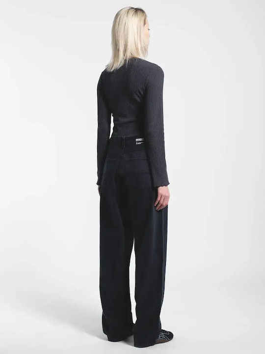 Damenjeans in Weit geschnittener Linie Dark Grey