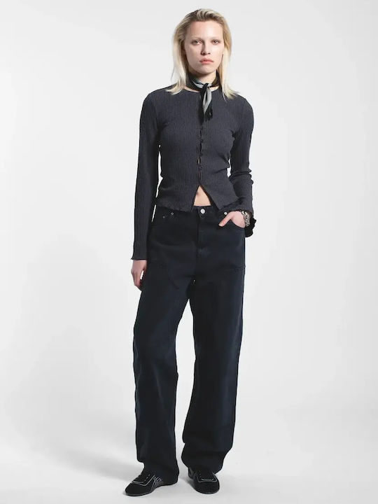 Damenjeans in Weit geschnittener Linie Dark Grey