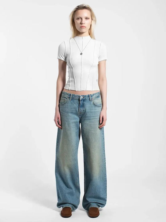 Damenjeans in Entspannter Passform Stream Sky Aged