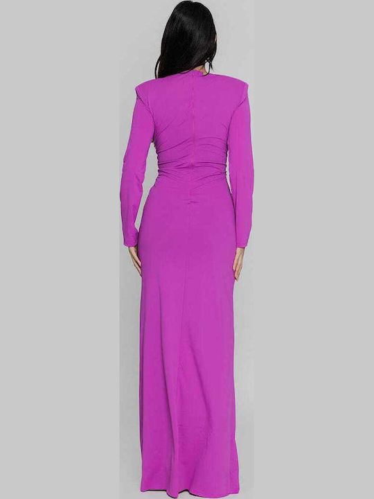 Maxi Kleid für Hochzeit / Taufe Fuchsia