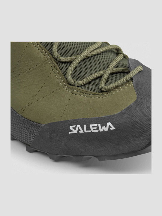 Salewa Wildfire Leather 2 Men's Waterproof Hiking Shoes With Gore-Tex Membrane Green