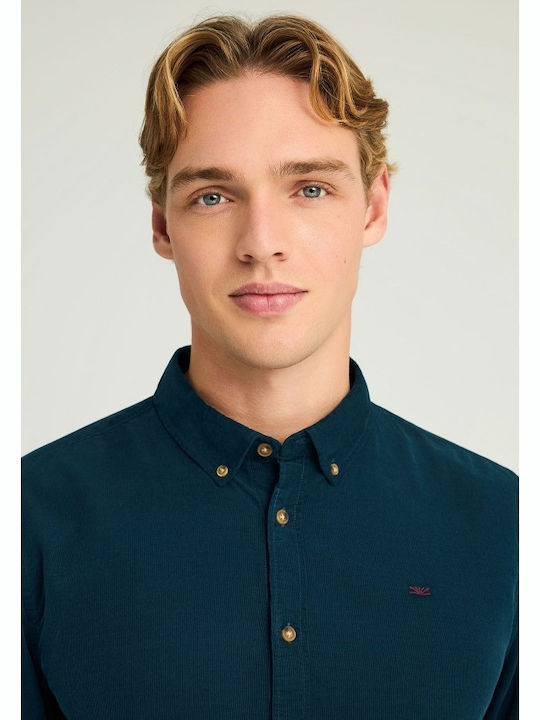 Langärmlig Hemd Petrol-indian Teal