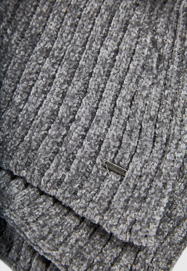 Beanie Beanie with Rib Knit in Gray color