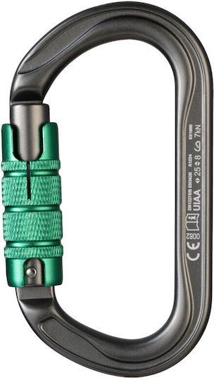 Fixe Oliba Triple Lock Anthracite Green Carabiner Ασφαλειας