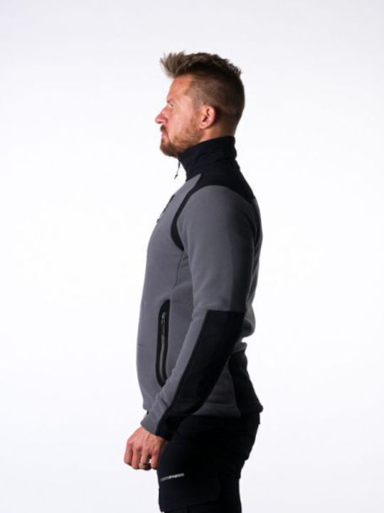 Men's Fleece Cardigan Grey