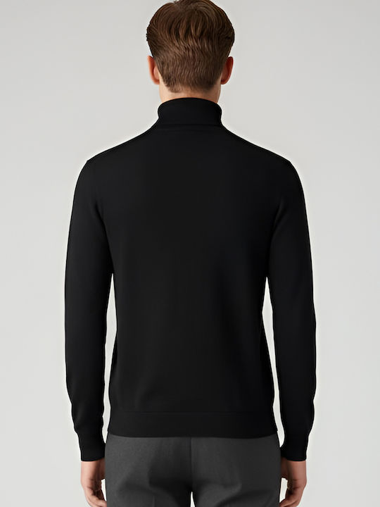 Men's Knitted Cardigan with Buttons Black