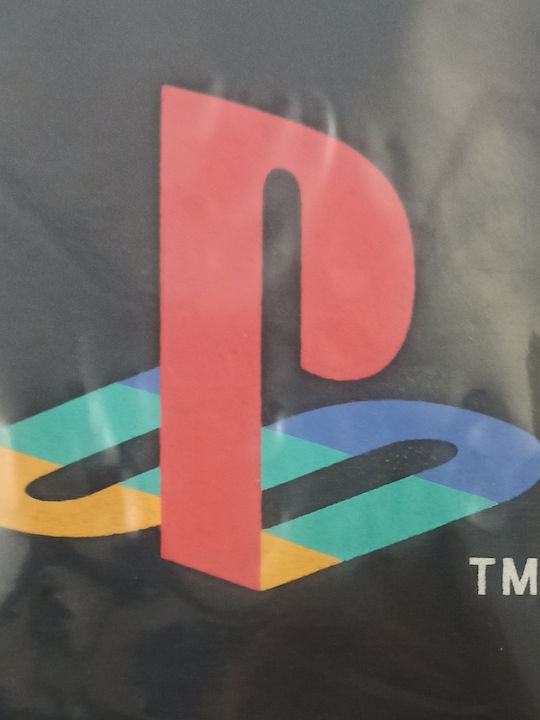 Sony Playstation Herrenblusen Kurzarm T-Shirts Schwarz