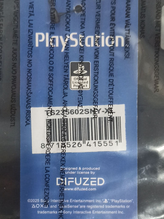 Sony Playstation Herrenblusen Kurzarm T-Shirts Schwarz