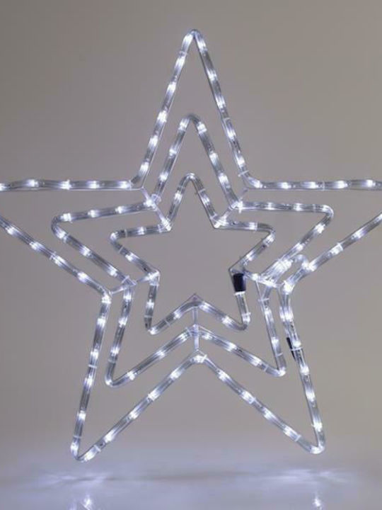 Eurolamp Plastic Illuminated Christmas Decorative Pendant Star 60x14x60cm White