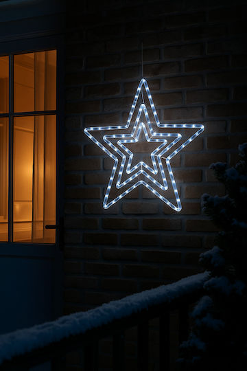 Eurolamp Plastic Illuminated Christmas Decorative Pendant Star 60x14x60cm White