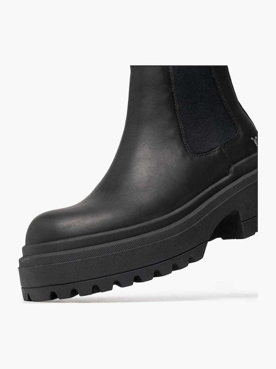 Ghete Dama Bocanci De Piele Negri Booties