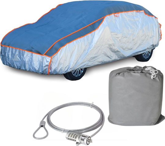 Smartic Husa Auto SUV Anti-grindină M 430 X 160 X 120 Cm Lacăt Antifurt Rezistentă La Apă Soare Îngheț Praf Buzunare De Ventilație Dungi Reflectorizante Geantă De Depozitare Gri