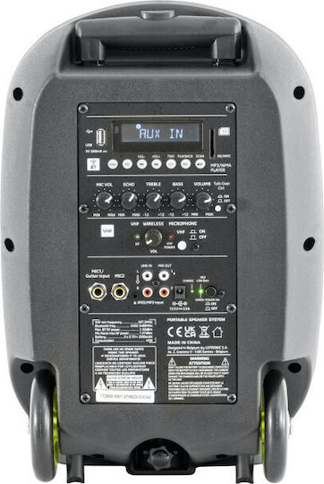 Ibiza Sound Ηχείο Karaoke με Ασύρματο Μικρόφωνο PORT8VHF-BT Μαύρο