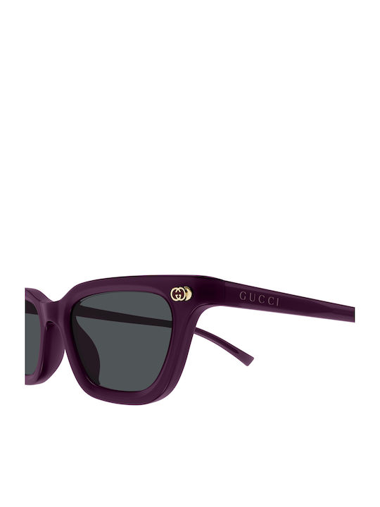 Gucci Γυαλιά Ηλίου Μωβ με Κοκκάλινο Σκελετό