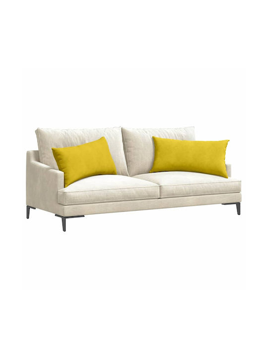 vidaXL Velvet Yellow Sofa Cushion 40x80cm