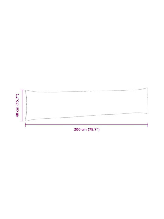 vidaXL Μαξιλάρι Καναπέ Μπεζ 40x200εκ.