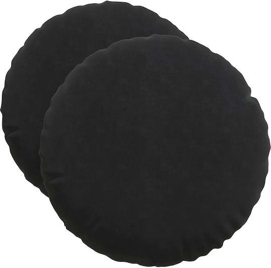 vidaXL Velvet Black Sofa Cushion 40x40cm