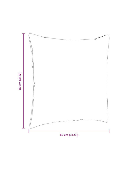vidaXL Zierkissen Sofa-Rot 80x80cm