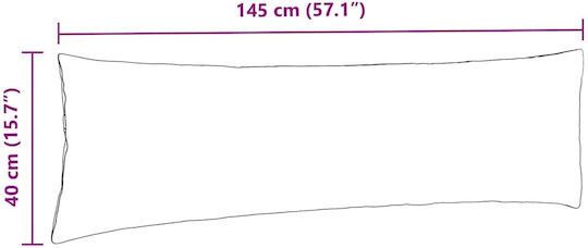 vidaXL Μαξιλάρι Καναπέ Κόκκινο 40x145εκ.