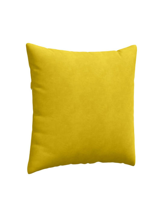 vidaXL Velvet Yellow Sofa Cushion 60x60cm