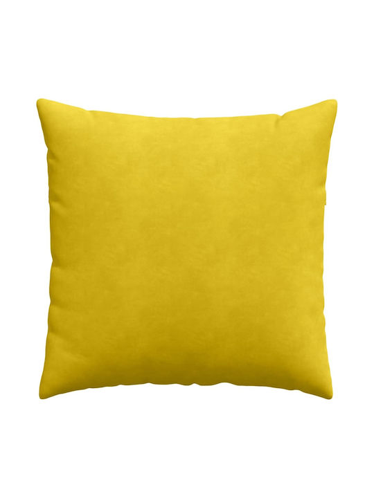 vidaXL Velvet Yellow Sofa Cushion 60x60cm
