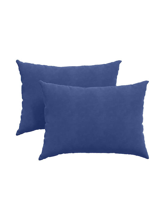 vidaXL Sofa-Kissen aus Samt Blau Polizei 50x70cm