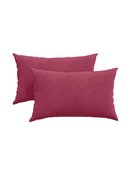 vidaXL Velvet Burgundy Sofa Cushion 30x50cm