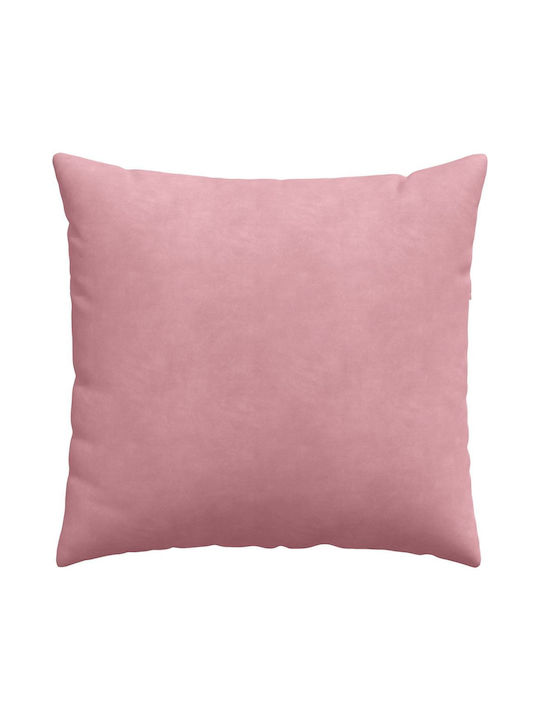 vidaXL Velvet Pink Sofa Cushion 50x50cm