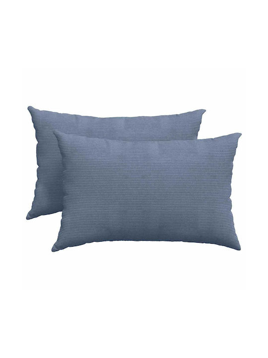 vidaXL Perna De Canapea Din Catifea Albastră 40x60cm