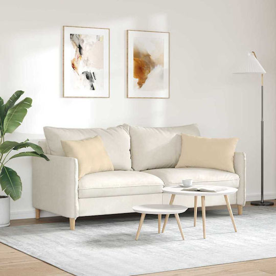 vidaXL Zierkissen Creme 2 Stück 40x60 cm