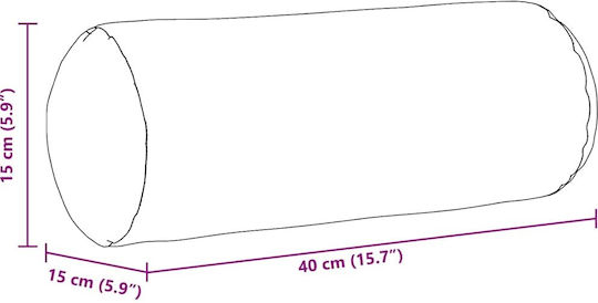 vidaXL Възглавница за диван Taupe 2бр 40x15см.