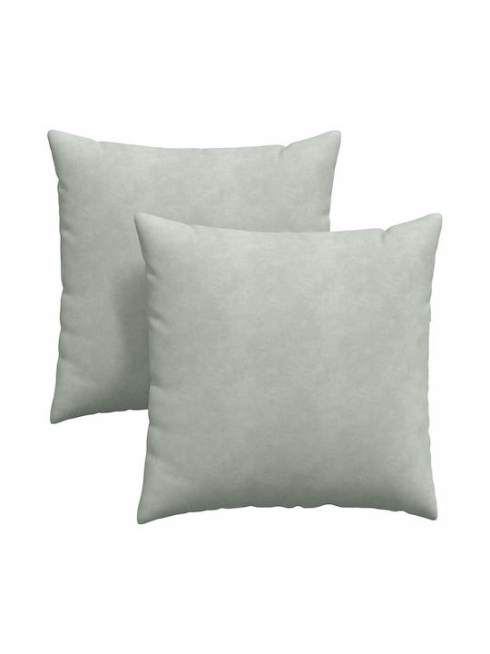 vidaXL Velvet Sofa Cushion Light Gray 60x60cm