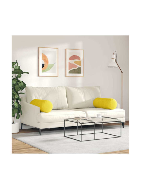 vidaXL Velvet Yellow Sofa Cushion 70x25cm