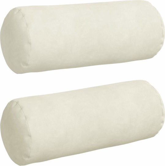 vidaXL Velvet Sofa Cushion Cream 40x15cm