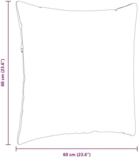 vidaXL Sofa Cushion White 60x60cm