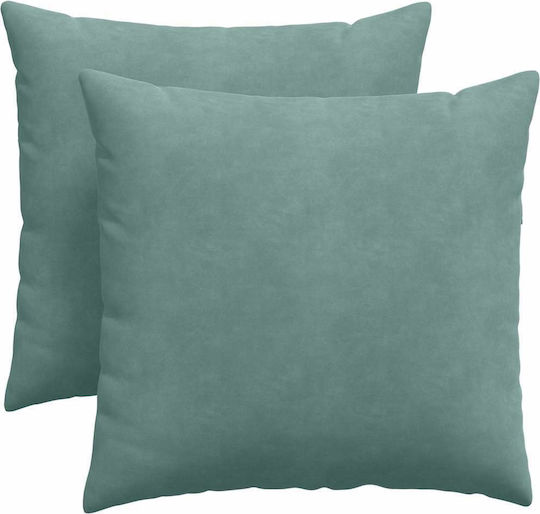 vidaXL Sofa-Kissen aus Samt Meeresblau 45x45cm