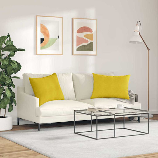 vidaXL Perna Galbenă 2 Bucăți 50x70 cm vidaXL Perna Galbenă 2 Bucăți 50x70 cm