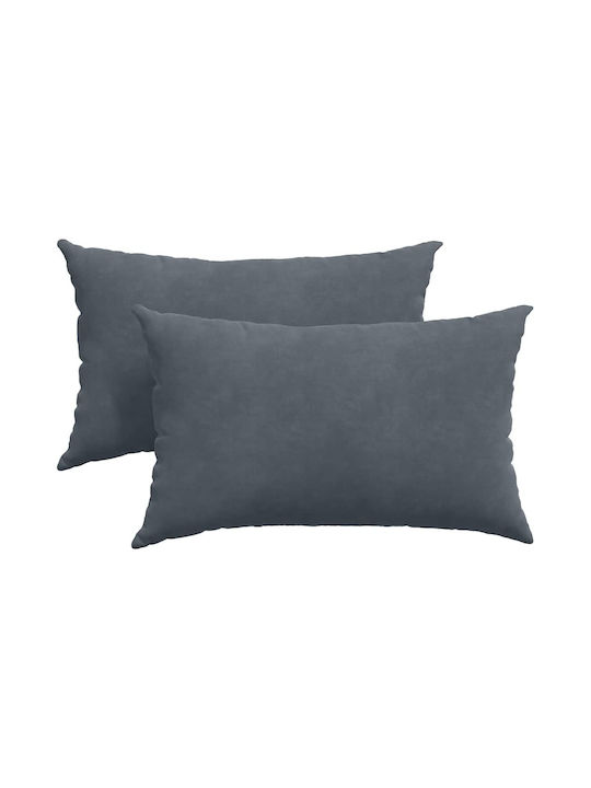 vidaXL Velvet Dark Gray Sofa Cushion 30x50cm
