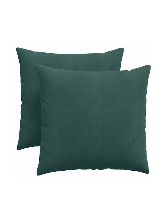 vidaXL Velvet Dark Green Sofa Cushion 45x45cm