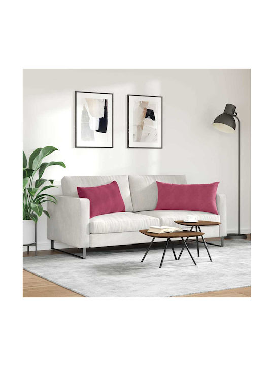 vidaXL Sofa-Kissen aus Samt Rotes 40x80cm