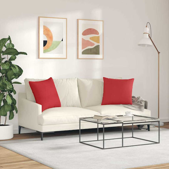 vidaXL Μαξιλάρι Κόκκινο 2τμχ 50x50εκ. vidaXL Μαξιλάρι Κόκκινο 2τμχ 50x50εκ.